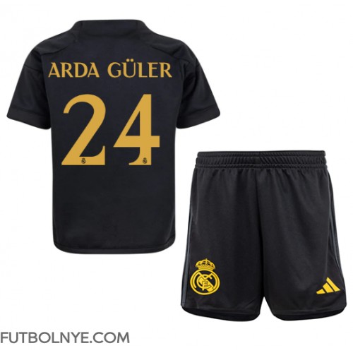 Camiseta Real Madrid Arda Guler #24 Tercera Equipación para niños 2023-24 manga corta (+ pantalones cortos)